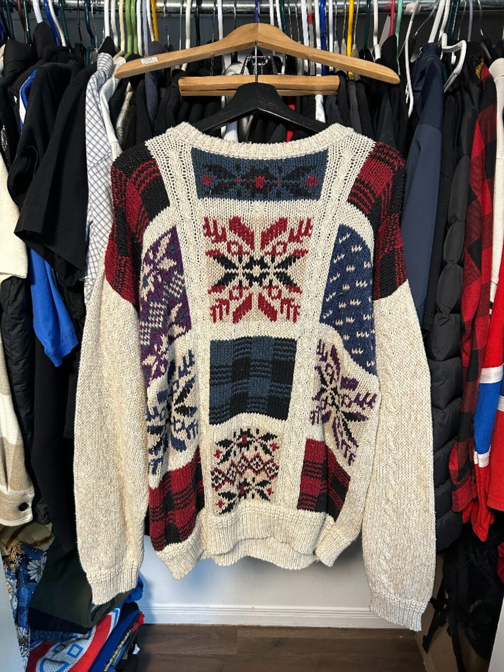 90's Woolrich Multicolors Made in Peru 100% Cotton Knit - Size M